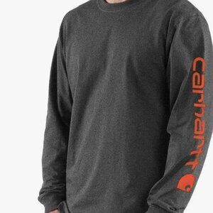 Carhartt Men's Original Fit Heavyweight LS Logo Sleeve Graphic T-shirt XL